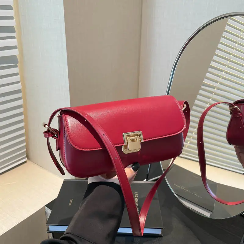 Korean Style Brown Crossbody Bag for Women 2024