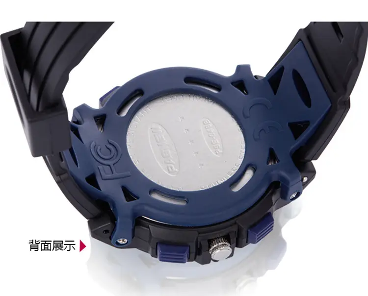 Pasnew Waterproof LED Digital Boy's Watch Black Yellow — feature 25