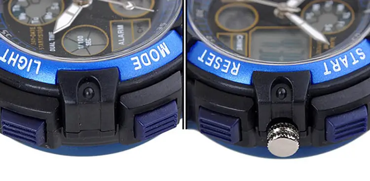Pasnew Waterproof LED Digital Boy's Watch Black Yellow — feature 27
