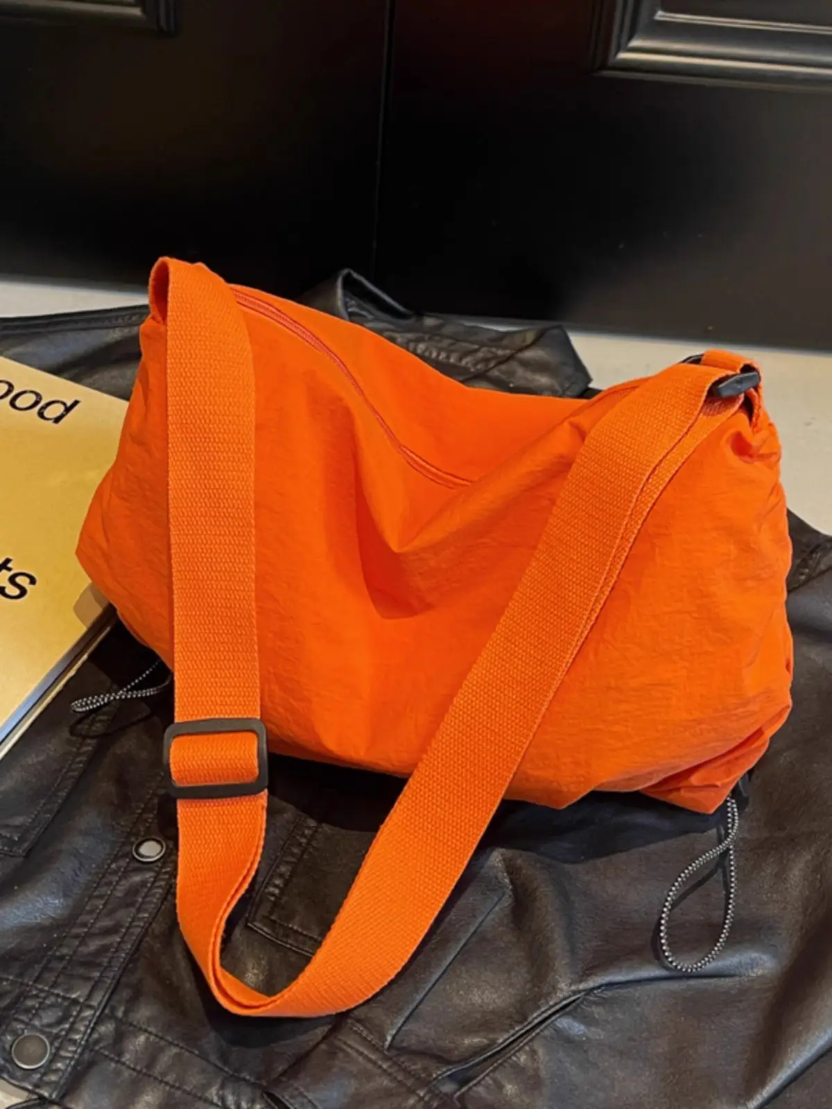 Orange Crossbody Bag for Women Large Capacity Travel Sports - Image 8