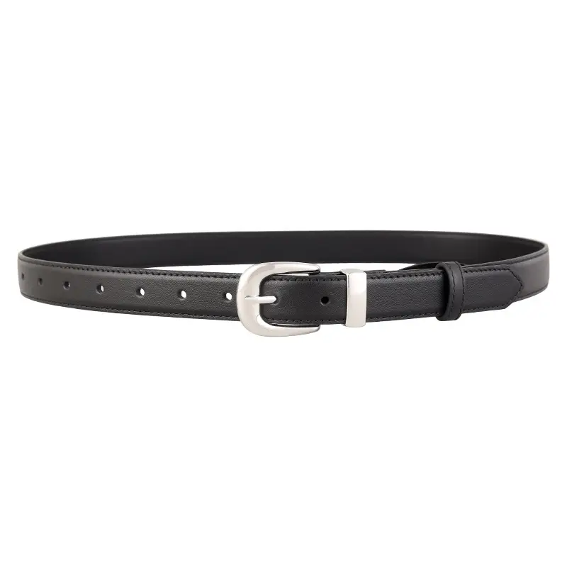 Women's Genuine Leather Belt with Silver Buckle All Colors - Image 8