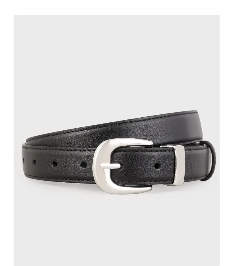 Women's Genuine Leather Belt with Silver Buckle All Colors — feature 16