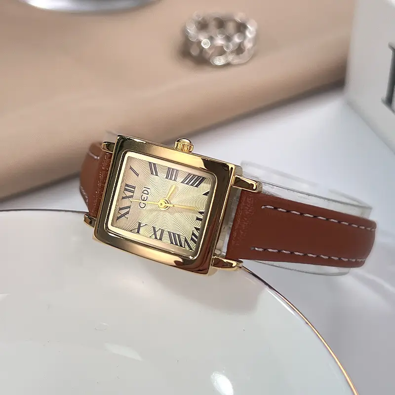 Gold Retro Square Watch for Women Waterproof Quartz - Image 6