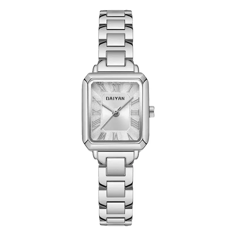 Japanese Minimalist Women's Watch Silver Chain Band Light Blue Dial - Image 4