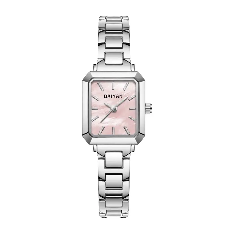 Japanese Minimalist Women's Watch Silver Chain Band Light Blue Dial - Image 2