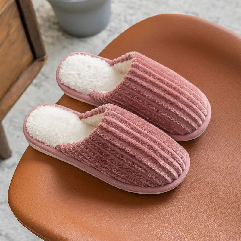 Women Cotton Slippers Green Winter Warm Indoor - Image 25