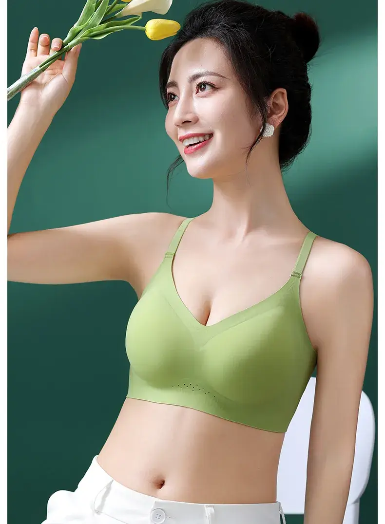 Women's Push-Up No-Steel Ring Bra Grey — feature 5