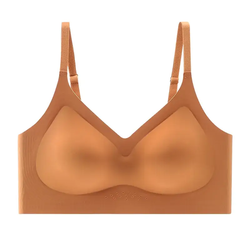 Women's Push-Up No-Steel Ring Bra Grey - Image 5