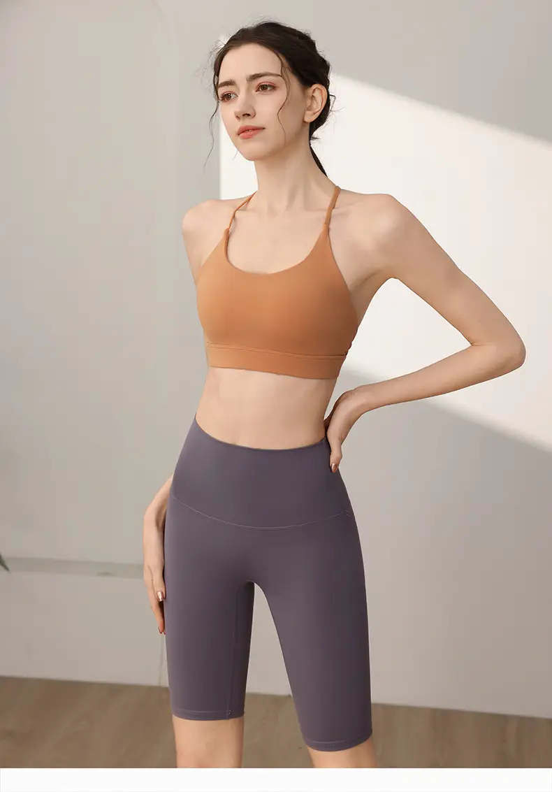 High Strength Sports Underwear Women's Shockproof Outer Wear Running Fitness Bra One-piece Beauty Back Yoga Vest Anti-sagging — feature 2