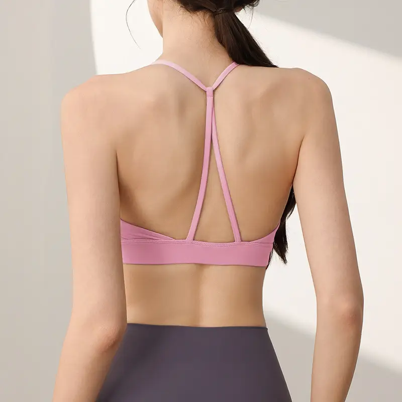 High Strength Sports Underwear Women's Shockproof Outer Wear Running Fitness Bra One-piece Beauty Back Yoga Vest Anti-sagging