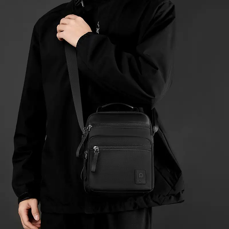 Men's Black Business Commuter Shoulder Bag - Image 6