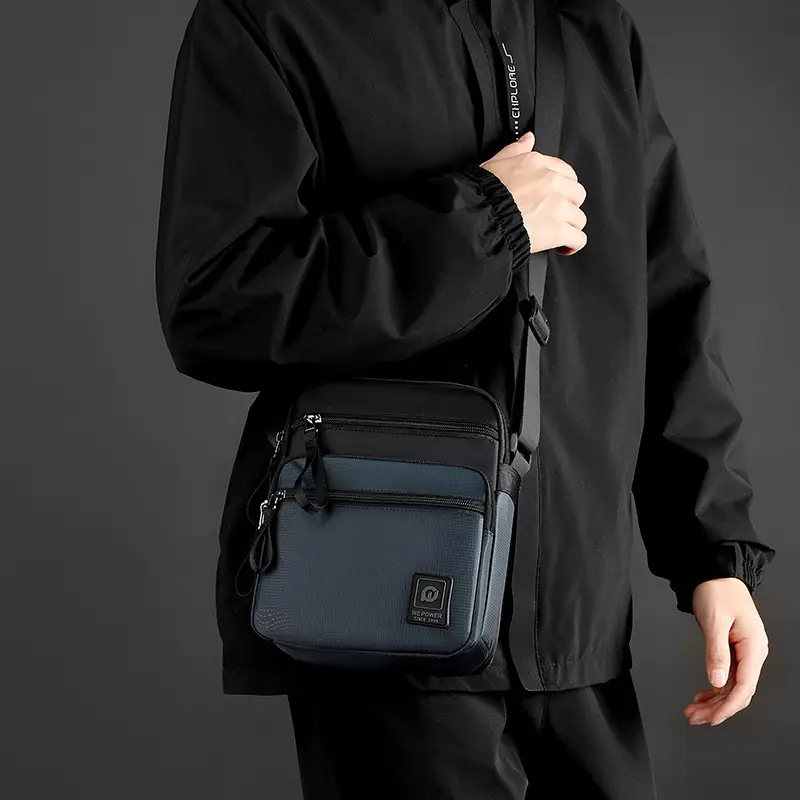 Men's Black Business Commuter Shoulder Bag - Image 7