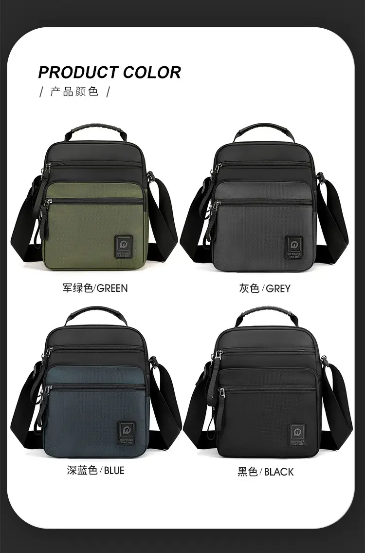 Men's Black Business Commuter Shoulder Bag — feature 14