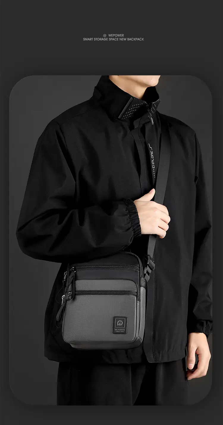 Men's Black Business Commuter Shoulder Bag — feature 15
