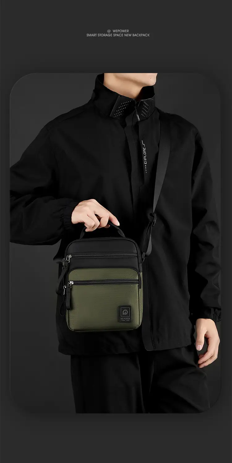 Men's Black Business Commuter Shoulder Bag — feature 18