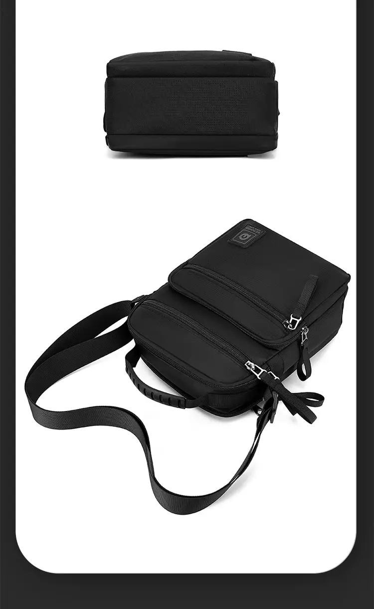 Men's Black Business Commuter Shoulder Bag — feature 21