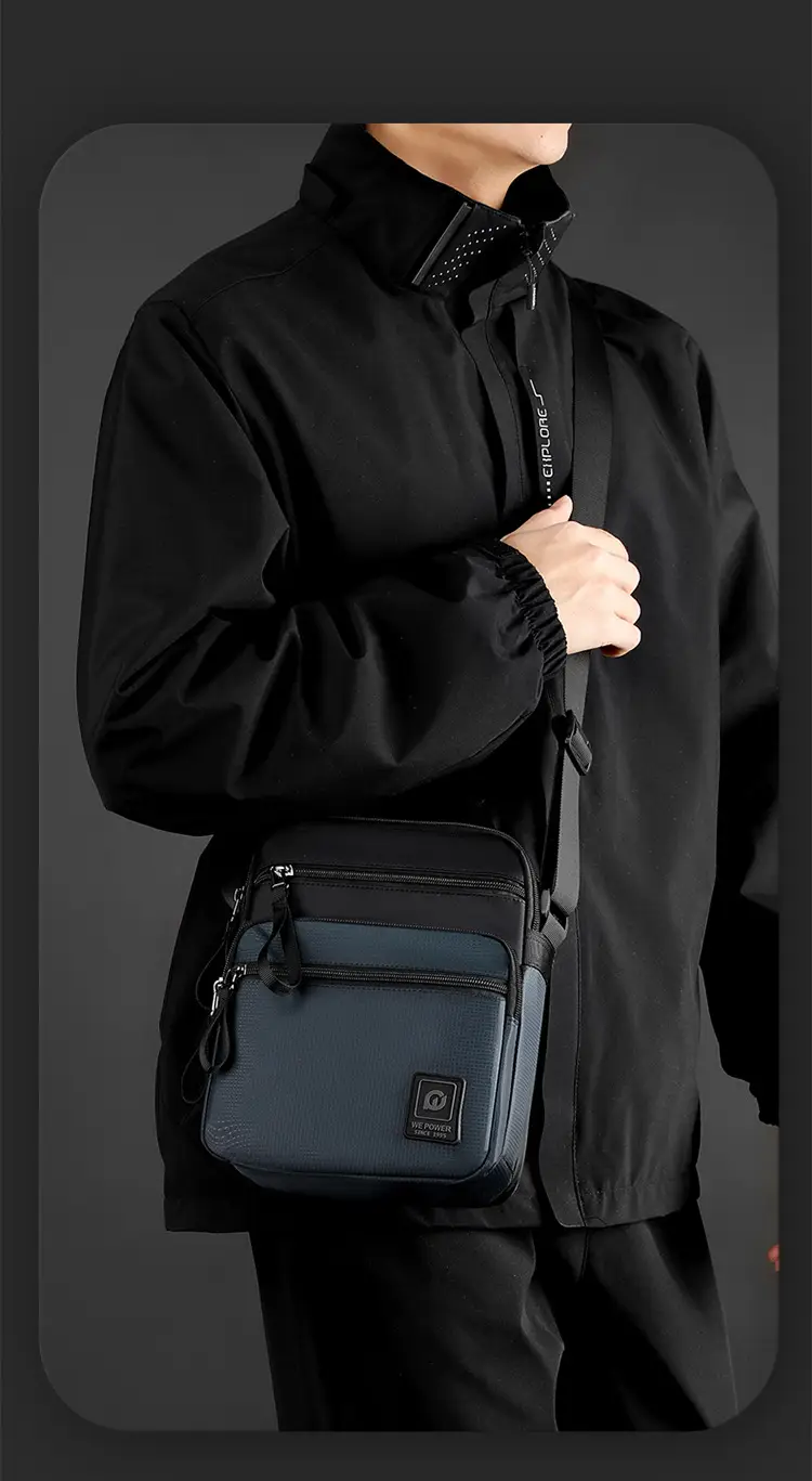 Men's Black Business Commuter Shoulder Bag — feature 4