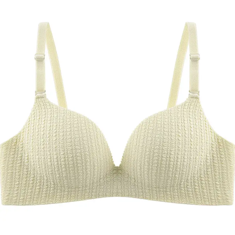Women's White Waffle Knit Push Up Bra Small - Image 10