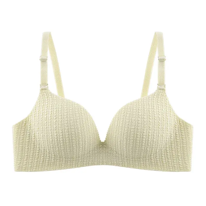 Women's White Waffle Knit Push Up Bra Small - Image 3
