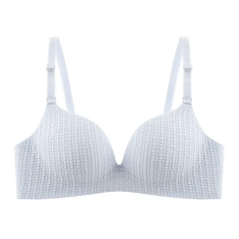 Women's White Waffle Knit Push Up Bra Small - Image 4