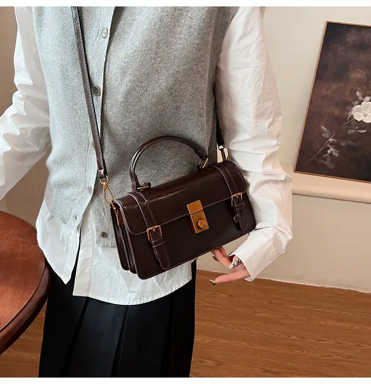 Women's Retro Crossbody Bag Brown 2025 — feature 30