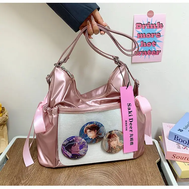 Korean Style Bow Bag for Girls Black White — feature 24