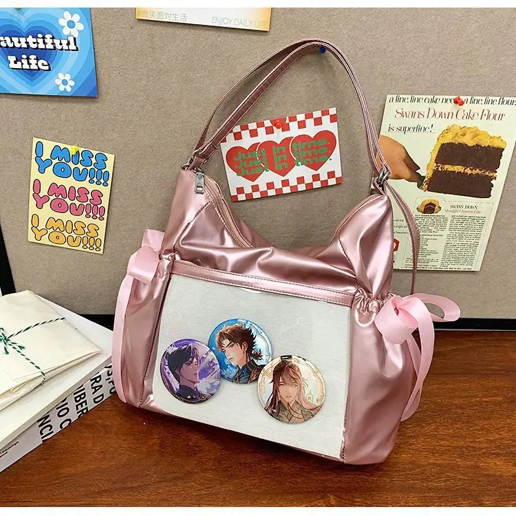 Korean Style Bow Bag for Girls Black White — feature 30