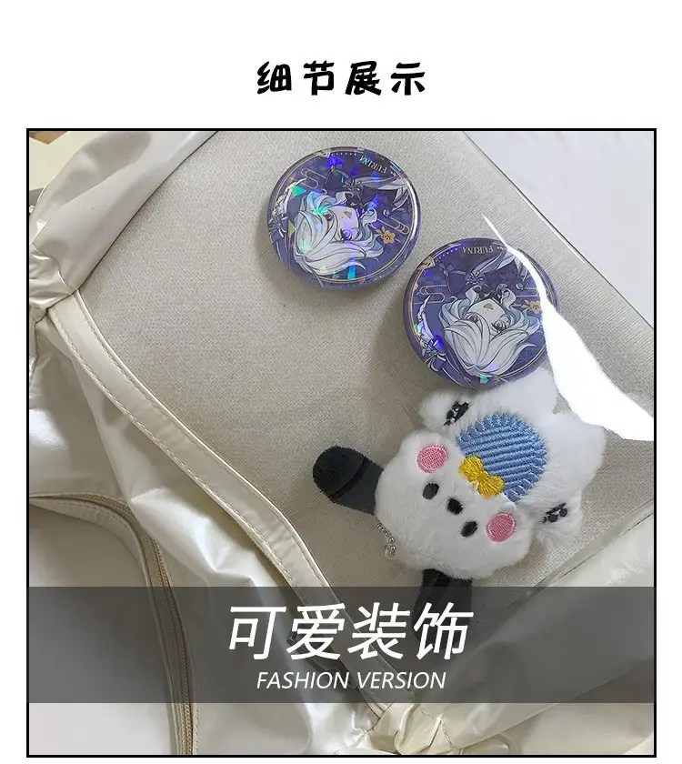 Korean Style Bow Bag for Girls Black White — feature 4