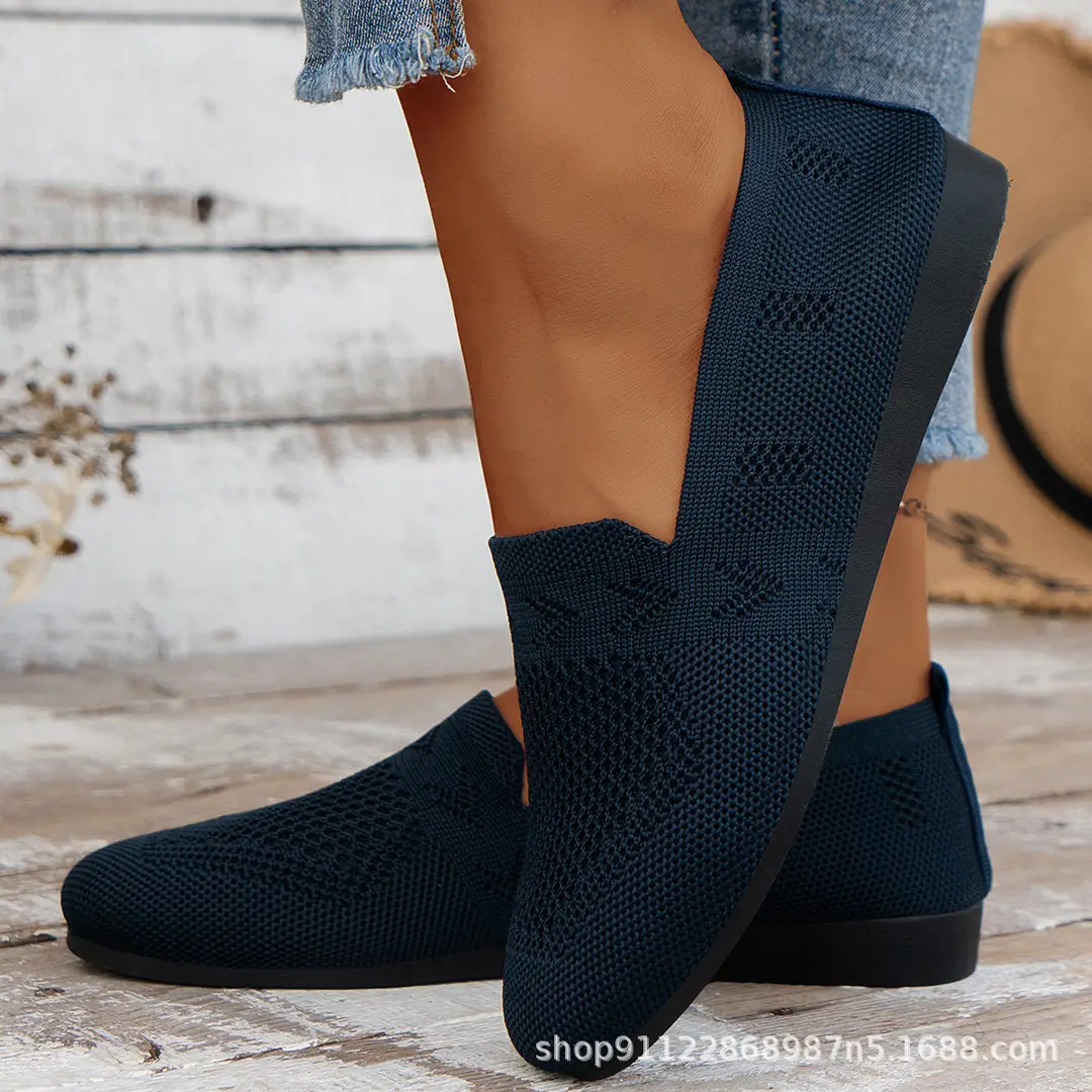 Fashionable Single Shoes, European and American Large Size Round-Toe Flat Shoes, Women's Shallow-Mouth Sports-Style Casual Shoes, Comfortable Shallow-Mouth Women's Shoes - Image 7