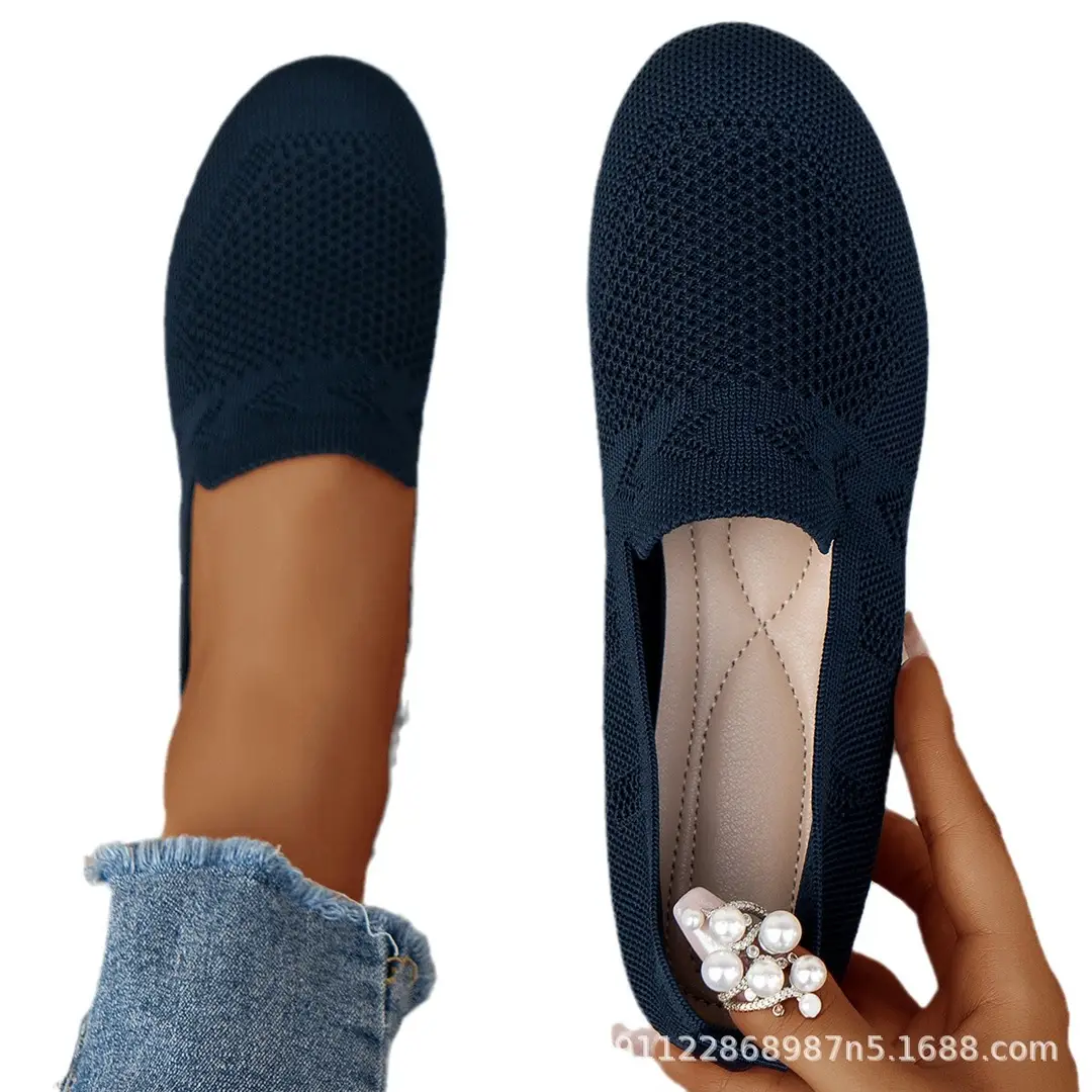 Fashionable Single Shoes, European and American Large Size Round-Toe Flat Shoes, Women's Shallow-Mouth Sports-Style Casual Shoes, Comfortable Shallow-Mouth Women's Shoes - Image 8