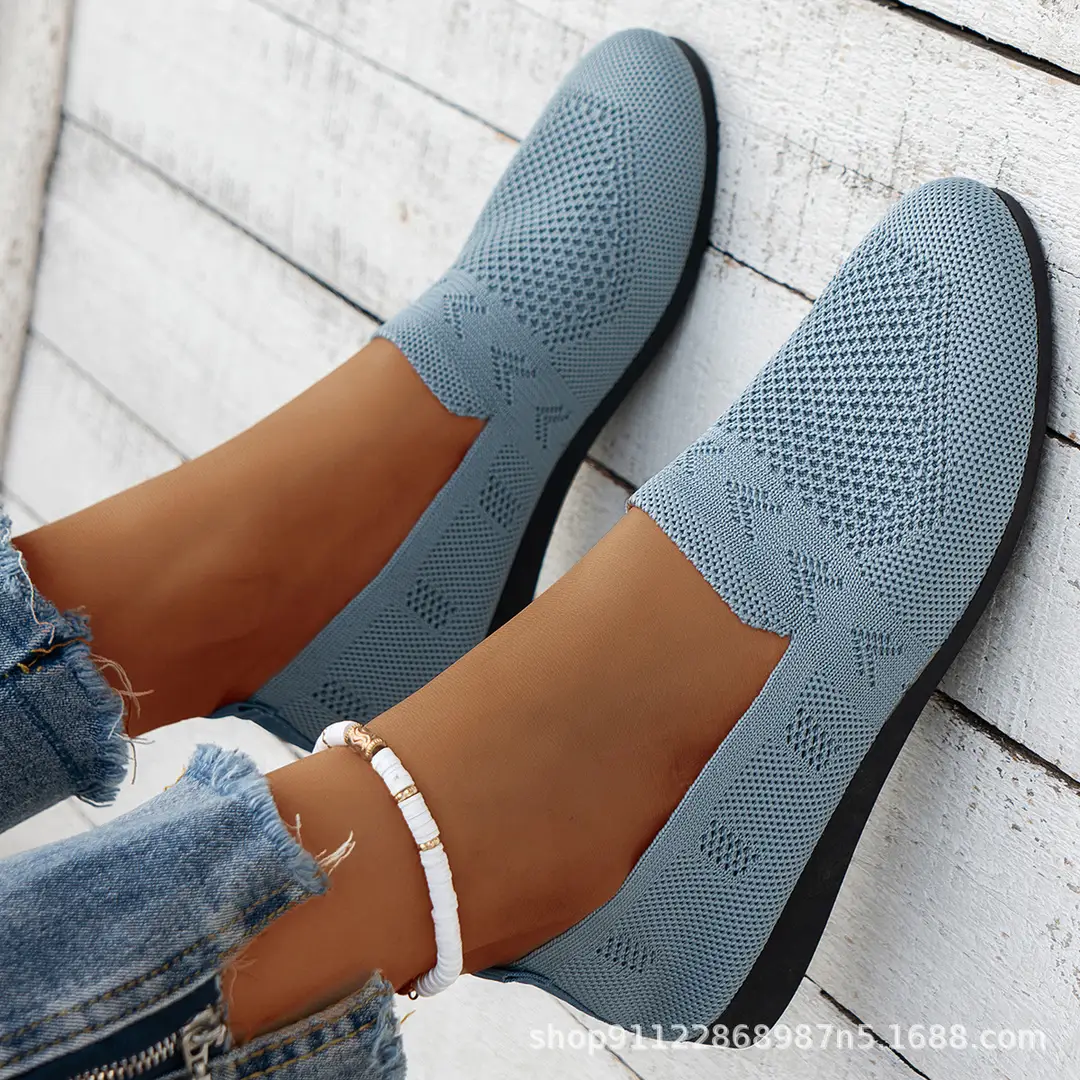 Fashionable Single Shoes, European and American Large Size Round-Toe Flat Shoes, Women's Shallow-Mouth Sports-Style Casual Shoes, Comfortable Shallow-Mouth Women's Shoes — feature 10