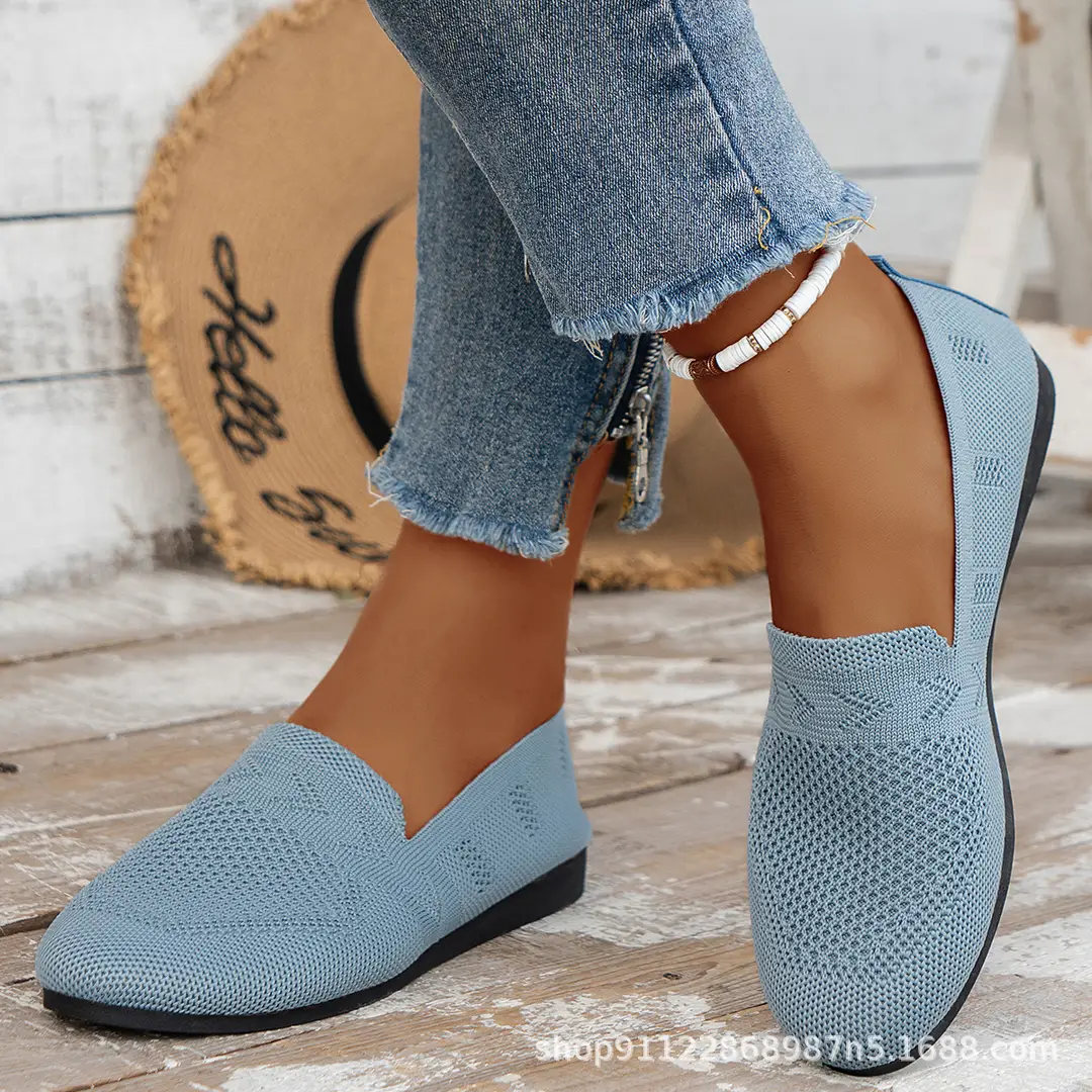 Fashionable Single Shoes, European and American Large Size Round-Toe Flat Shoes, Women's Shallow-Mouth Sports-Style Casual Shoes, Comfortable Shallow-Mouth Women's Shoes — feature 11