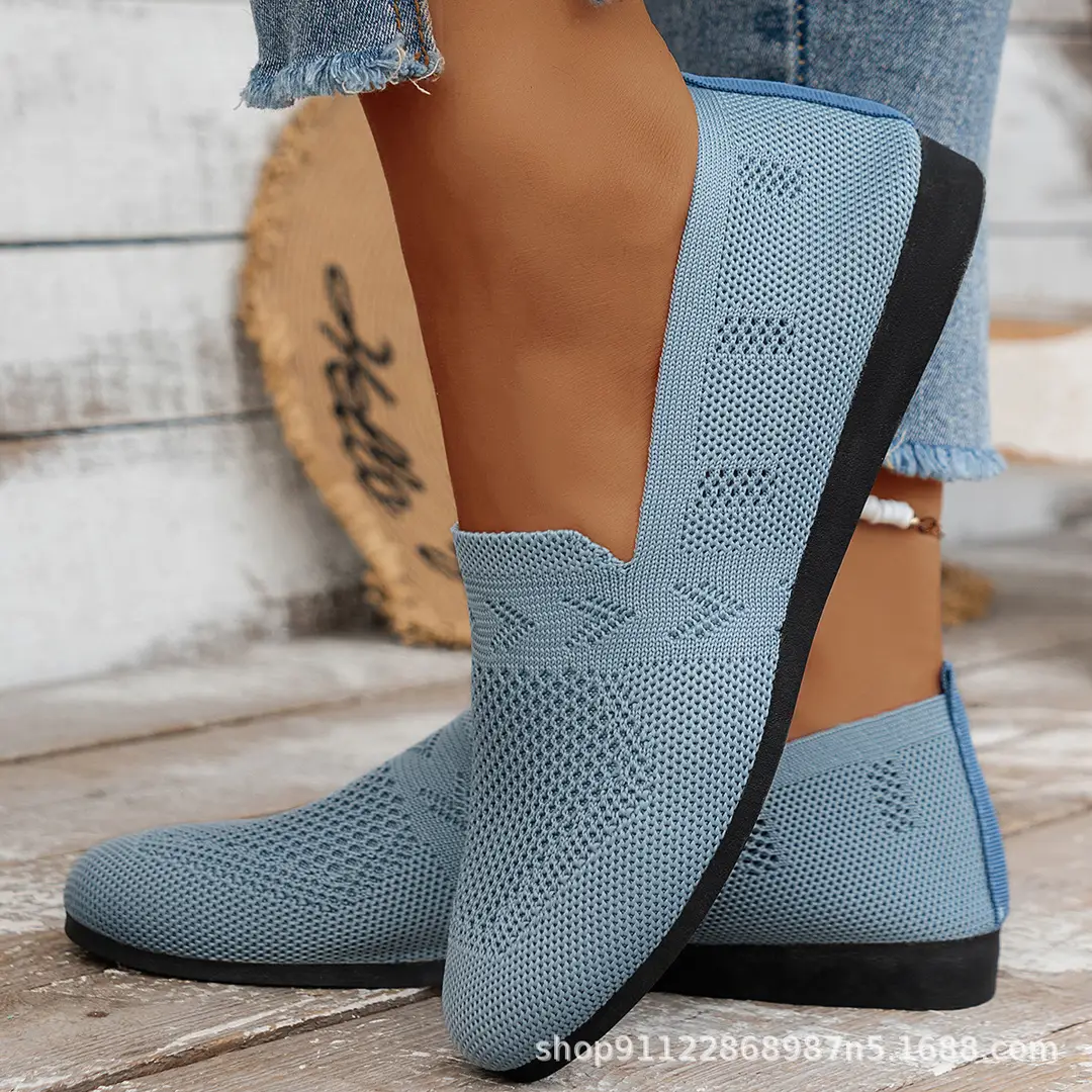 Fashionable Single Shoes, European and American Large Size Round-Toe Flat Shoes, Women's Shallow-Mouth Sports-Style Casual Shoes, Comfortable Shallow-Mouth Women's Shoes — feature 12