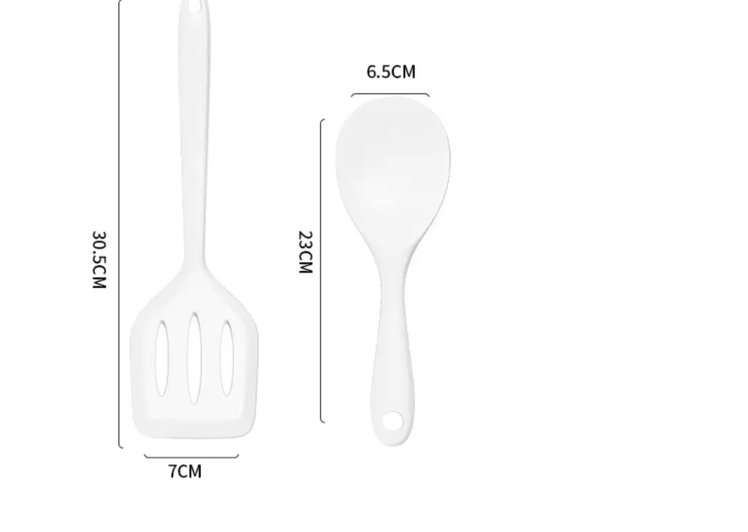 Food grade silicone spatula spatula non-stick special household stir-fry spatula soup spoon spatula high temperature resistant kitchenware suit — feature 29