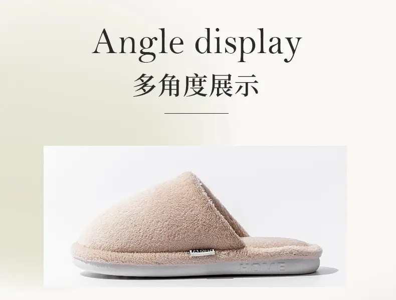 Pink Cotton Slippers for Women Winter Home Warm Non-Slip — feature 14