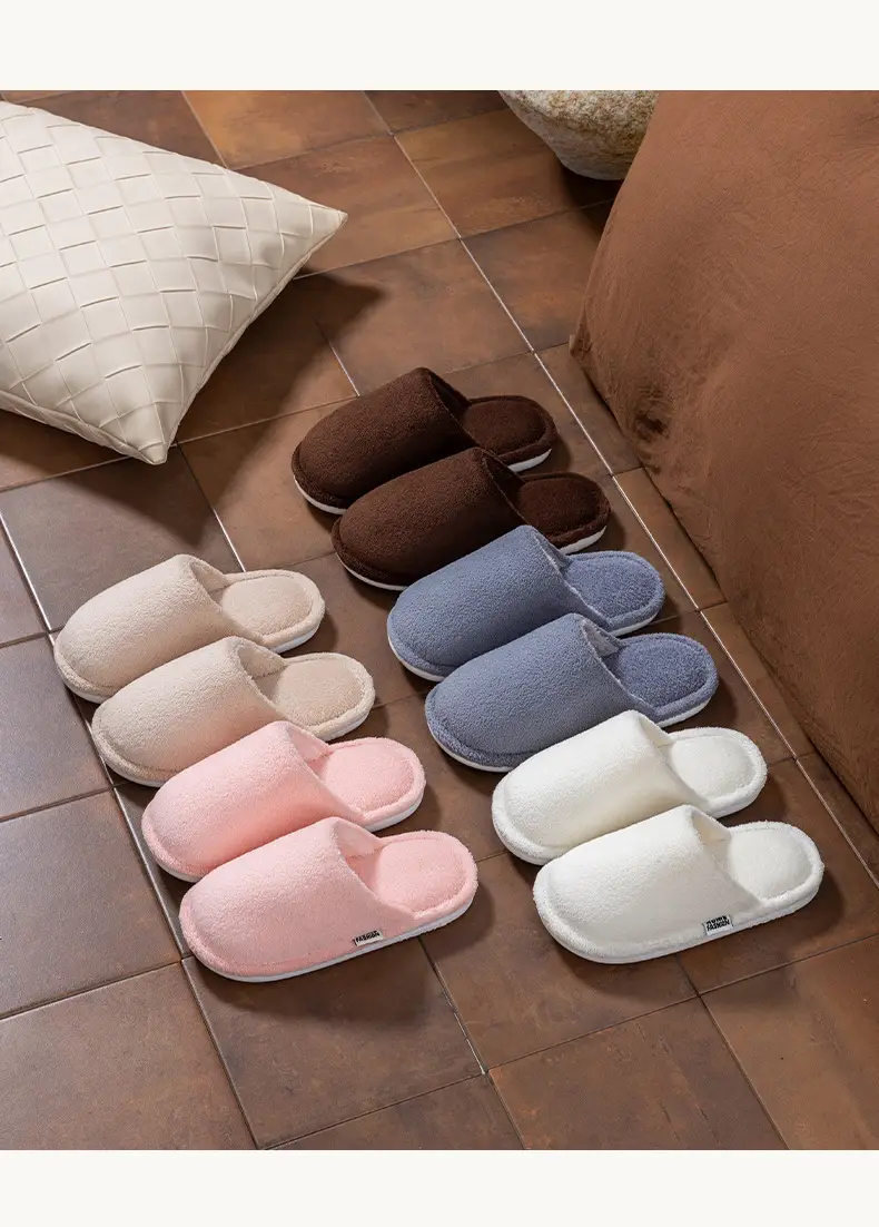 Pink Cotton Slippers for Women Winter Home Warm Non-Slip — feature 20