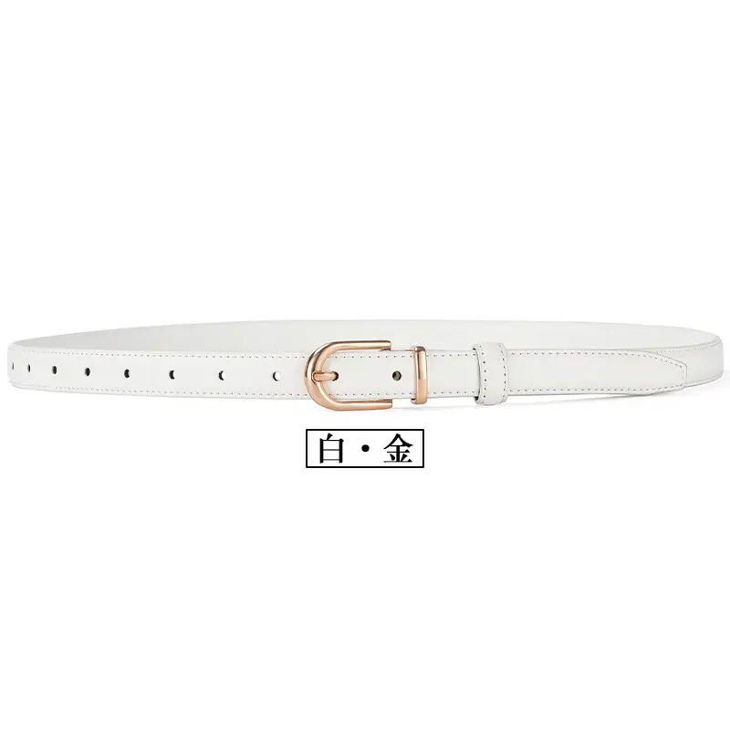 Women's Brown Cowhide Belt with Alloy Buckle β feature 16