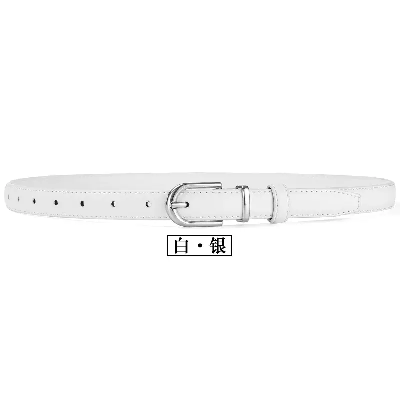 Women's Brown Cowhide Belt with Alloy Buckle β feature 17