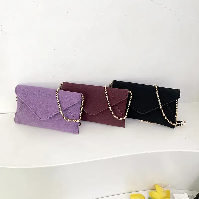 Maroon Korean Style Long Clutch Bag for Women - Image 5