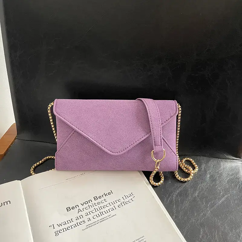 Maroon Korean Style Long Clutch Bag for Women - Image 7