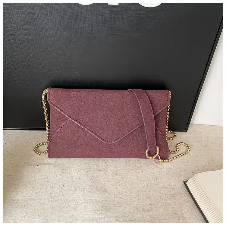 Maroon Korean Style Long Clutch Bag for Women — feature 19