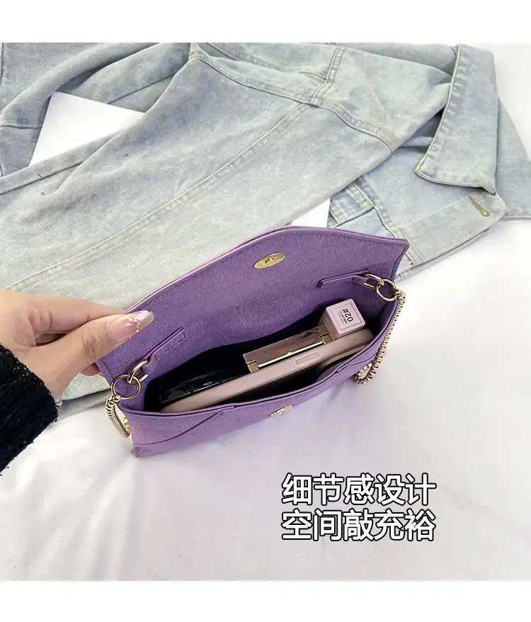 Maroon Korean Style Long Clutch Bag for Women — feature 2