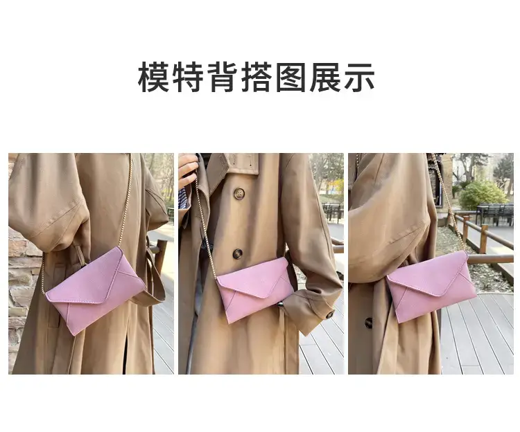Maroon Korean Style Long Clutch Bag for Women — feature 3