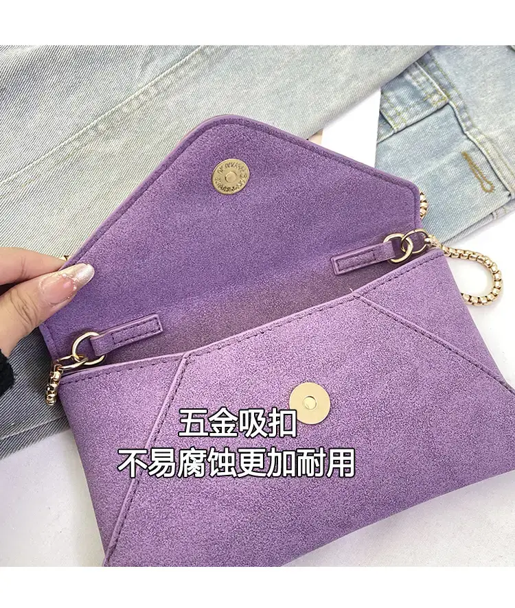 Maroon Korean Style Long Clutch Bag for Women — feature 7