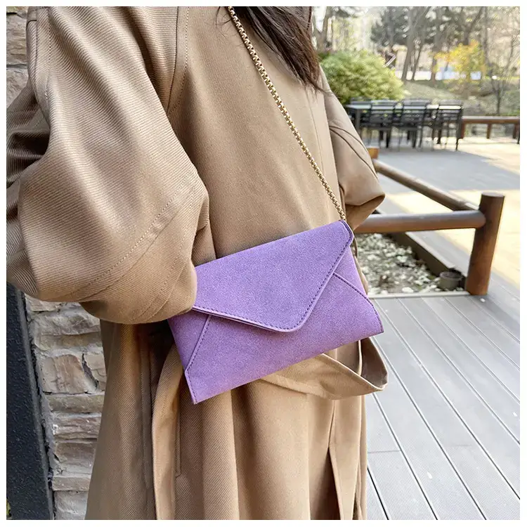 Maroon Korean Style Long Clutch Bag for Women — feature 9