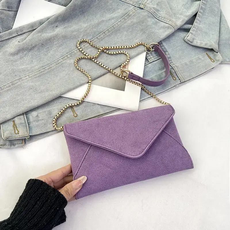 Maroon Korean Style Long Clutch Bag for Women - Image 2