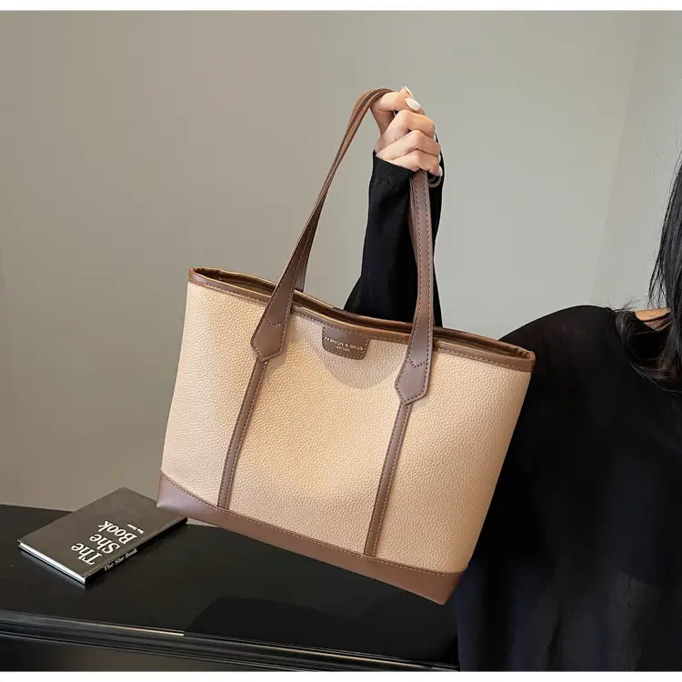 Women's Large Capacity Shoulder Bag Brown Leather Casual Tote — feature 27