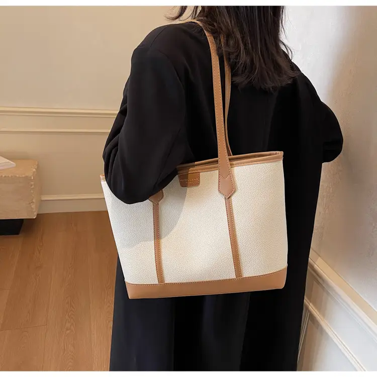 Women's Large Capacity Shoulder Bag Brown Leather Casual Tote — feature 30