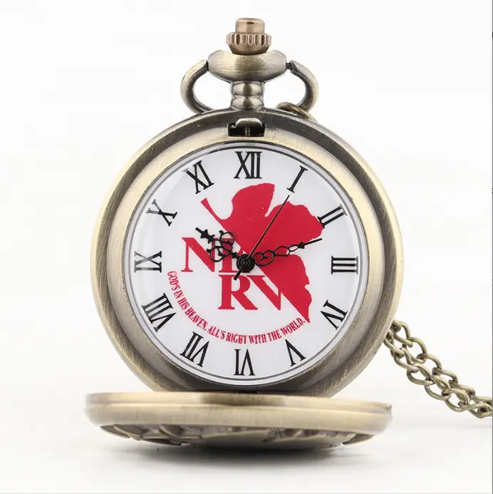 New Century Evangelical Warrior NERV Pocket Watch with Red Heart Design - Image 4