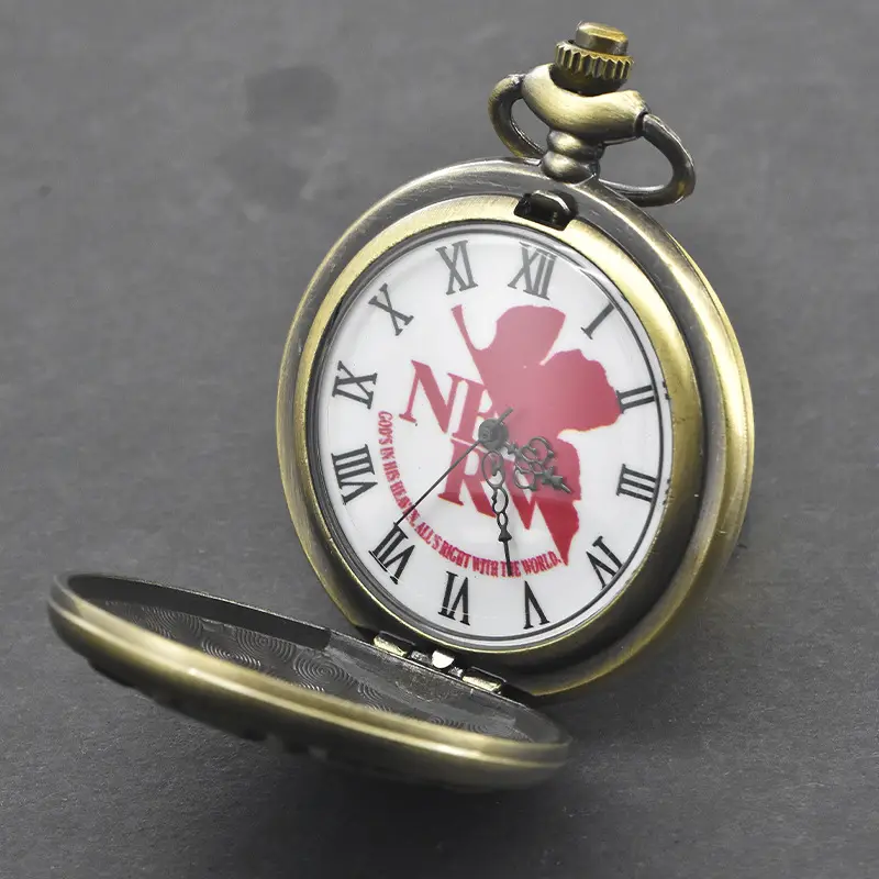 New Century Evangelical Warrior NERV Pocket Watch with Red Heart Design — feature 4